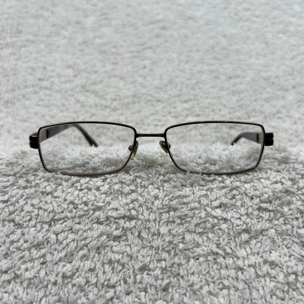 Versace 1137 Black Silver Rectangle Eyeglasses Fr… - image 6